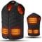 VIEKUU Heated Vest for Men and Women, USB Electric Heating Jacket with 3 Temperature Settings, Adjustable Size, Washable, Winter Warm Vest Coats Suitable for Fishing and Skiing (Unisex)