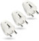 greate 3x Schuko Stecker weiß mit Zugentlastung - PVC Schutzkontakt Stecker 230V, 2-polig, 16A & 3,7kW - IP20 Schukostecker für Innenbereich - Kabel Stecker 230V, Stromstecker, Schutzkontaktstecker