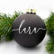 Coverlounge Weihnachtskugel personaliert aus Glas | Ø 6cm oder 8cm in Schwarz (Matt) | Christbaumkugel | beklebt personalisierbar | für Weihnachten