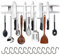 YIIYIIN 18 Inch Magnetic Knife Holder for Wall Mount-Magnetic Knife Strips with 12 Hook-304 Stainless Steel Wall Magnetic Knife Bar Rack-Knife Block-Knife Rack-Utensil Hanger-Kitchen Utensil Holder