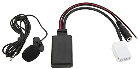Keenso Car Audio Cable Adapter, Car Bluetooth 12 Pin Stereo RD4 AUX Audio Music Cable Adapter Replacement for C2 C3 C4 C5 C6(With microphone) Terminals and Harnesses