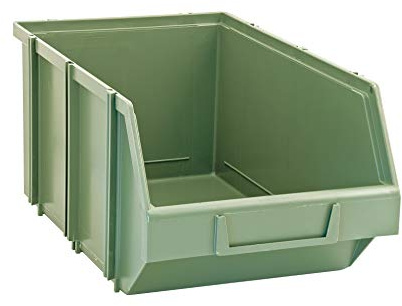 Set 7 contenitori sovrapponibili in PST AU - L 213 x H 165 x P 350 - Verde
