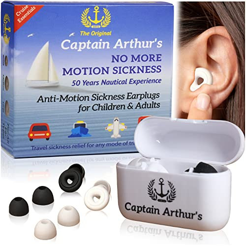 Captain Arthur Ohrstöpsel für Erwachsene und Kinder, gegen Übelkeit, Seekrankheit, Seekrankheit, Reisekrankheit und Autokrankheitsprävention, Kreuzfahrtschiff-Essentials