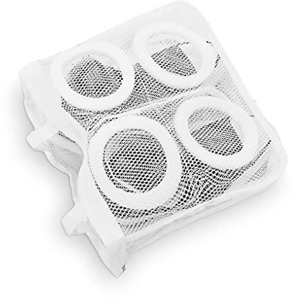 Waschmaschinen-Schuhbeutel, Wäsche, Unterwäsche, Schuhe, schützende Netz-Organizer-Taschen mit Reißverschluss-Netztasche für Outdoor-Reisen, Weiß