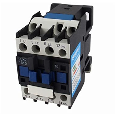 Contactor AC electronic starter Contactor magnético 3 fases 3p 3 polos 1no 18a 24vac 36V 220V 380V bobina voltios CJX2 contactos relé 35mm eléctrico Industrial Electricidad Industrial ( Color : 110vac