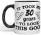 Vixar It Took me 30 Years to Look This Good Happy Birthday Ceramic Coloured Mug Cup Gift Coffee Tea (Black)