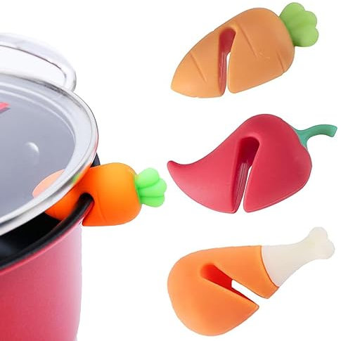 AMYXIYUAN 3Pcs Kitchen Gadgets Spill Proof Lid Lifters Cartoon Animal Lifters Spill Proof for Soup Pot Kitchen Cooking Helper