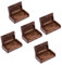 5 unidades de memoria USB de madera con caja de madera (madera de nogal elipse, 2.0 1 GB)