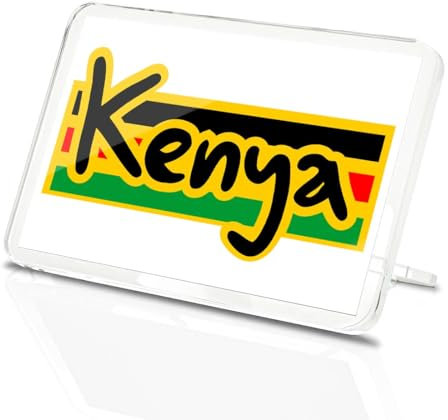 Classic Rectangle Magnet with Stand - Kenya Kenyan Flag Africa Travel - Fridge Locker Office Whiteboard Toolbox #56093