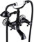 BiaoTeng Robinet Baignoire Avec Douchette Vintage noir rétro 2 Fonctions Robinet De Baignoire Mural Mitigeur Laiton Mitigeur Baignoire Retro, noir rétro