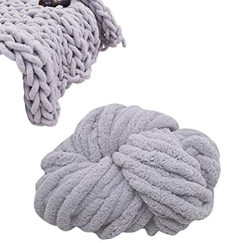 Shannan Chunky Wool Yarn Hand Knitting Roving, Grob Gestrickte Kuscheldecke, Wolle Zum Handstricken,Flauschiges Garn In Großen Mengen, Grob Gestricktes Deckengarn Zum Häkeln, 300g, 18M