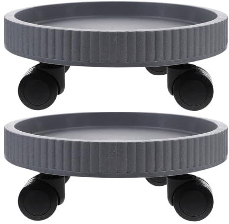 Cabilock 2stücke Pflanzständer Mit Beweglicher Blumentopf-untersetzer Für Innen Und Außenbereich Stabiler Runder Pflanzroller Für Garten Und Balkon