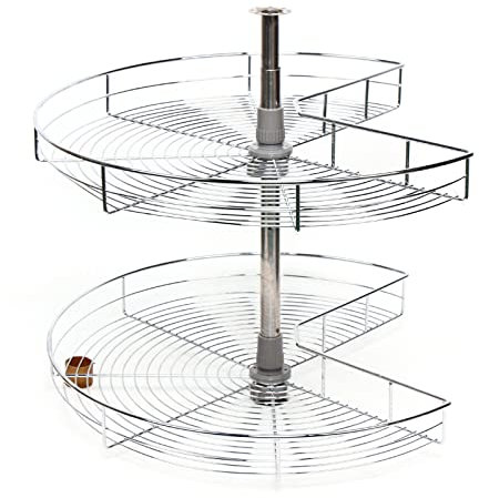 innytund Armario de cocina, cesta giratoria de 270°, armario de carrusel, armario giratorio semicircular, 71 cm, altura ajustable, organizador de cocina, carrusel, armario giratorio, armario de