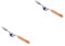 Mipcase 2 Pièces extracteur en Acier Inoxydable Désherbeuse à Main Outils de Coupe Racine Outils desherbage Fourchette en Bois désherbeur à Main Manuel poignée des Couteaux Bambou