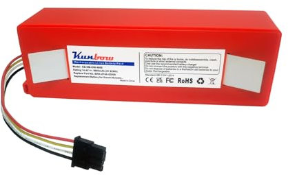 Kunbow 6800mAh li-ion Akku, Ersatzakku für Xiaomi Roborock Q5, Q7, S4, S5, S6, S7, S50, S51, S55, S60 staubsauger, Akku für Xiaomi Mi Roboter, Mijia 1. und 2. Generation, E201Robot.(14.4V/97.92Wh)