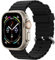 Oielai Cinturino Ocean compatibile con Apple Watch Ultra 49mm 45mm 44mm 42mm, Fascia sportiva in morbido silicone con fibbia per iWatch Ultra 2 Ultra Series 9 8 7 6 5 4 3 2 1, Nero