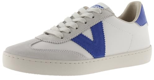 Victoria Unisex Berlin Ciclista Leather Effect & Coloured Parts & Suede 1126184 Adult Trainers, Royal, 7 UK