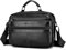 SPAHER Umhängetasche Leder Herren Herrentasche Schultertasche Echtes Leder Messenger Bags Handgelenktasche Herren Schultertasche Crossbody Bag Geschenk für Männer Schwarz