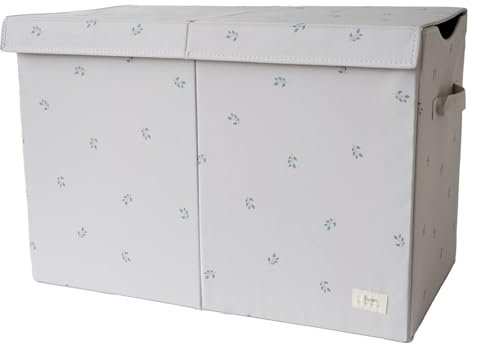 3 Sprouts Spielzeugkiste mit Deckel – Aufbewahrungsbox für Kinderzimmer, Spielzeugtruhe und Spielzeugbox für Kinder - Heidelbeere Taupe