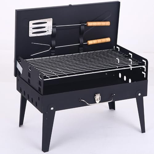 Klappgrill, Camping Mini Grill, TOOSOAR Knister Grill für Camping, Grillpartys, Picknicks, Außenküche & Gartenkochen