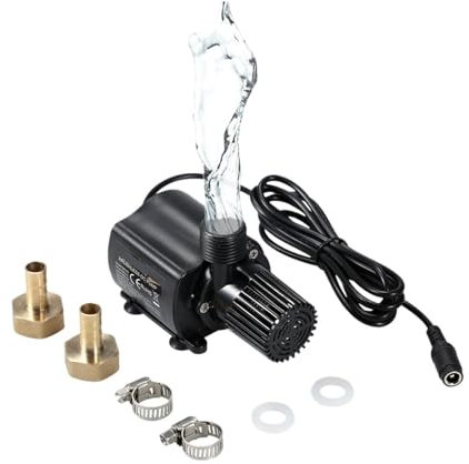 Pompe submersible Pompe à eau ultra silencieuse Pompe submersible de circulation d'eau de moteur de pompe sans balai de 800L/H 12V for des aquariums de réservoir de poissons de piscine de fontaine