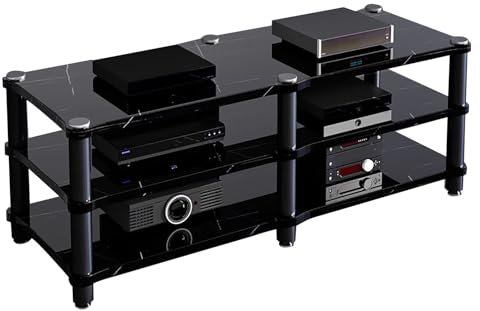 Mobile Stereo Hi Fi Rack Mobiletto Portaoggetti per Ricevitore Stereo Vintage, Supporto per Componenti AV per Home Theater da Pavimento, Supporti per Rack Stereo per Console, Scaffali per Unità Stereo