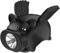 Editbar Kinder Scooter Licht, LED Kinder Roller Licht - USB Wiederaufladbar Kinderwagen Licht, LED Schweinchen Warnlicht, Dreifachmodus, Acht Stufen Wasserdicht, für Roller und Kinderwagen (Schwarz)