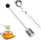 MIRKUZI Cucharas para miel, 2 piezas Cuchara de café de acero inoxidable juego de cucharas en espiral para mermelada y miel adecuado para cuchara de café mermelada jarabe melaza de yogur