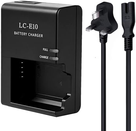 OCOIXINH LP-E10 LC-E10 LC-E10C Battery Charger,Compatible With Canon EOS Rebel T7 T6 T5 T3 T100 EOS 4000D 3000D 2000D 1500D 1300D 1200D 1100D Kiss X50 X70 X80 X90 DSLR Digital Camera Battery