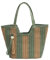 HuiYStar Grand sac de Plage en Paille pour les Femmes Sacs à Bandoulière de Voyage d'Été Tressés pour Vocation, vert, 18.5 x 11.8 x 5.5 inches / 47 x 30 x 14 cm