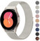 Oumida Bracelet Milanais en Acier Inoxydable pour Samsung Galaxy Watch Active2/Active, 40mm/44mm, 20mm, Starlight