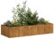 Rantry Jardinière rouillée 200 x 80 x 40 cm en acier Corten, Jardinière d'extérieur pour balcon