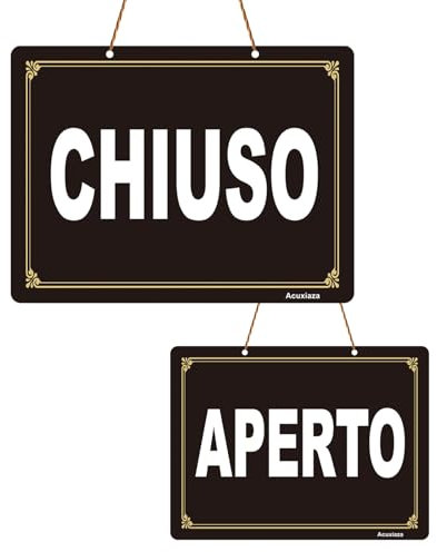 Acuxiaza Cartello Aperto Chiuso 20x15cm Segno Aperto e Chiuso a Doppia in PVC Cartello Aperto e Chiuso per Negozio Club Caffè Hotel Ristorante