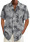 Chemise Homme Grande Taille Chemise de Plage d'été pour Hommes, Pardessus décontracté à Manches Courtes, Ample Chemises Homme Grande Taille Courte Chemisette Travail Decontracte Boutons Revers