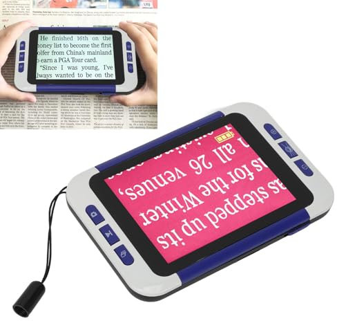 SustVita Loupe numérique portable, grossissement 2 à 32x, loupe vidéo portative avec 26 modes de couleur, aide à la lecture électronique pour malvoyants, seniors et enfants.