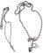 2 PCS Heart Lock Necklace Keys Pendant Clavicle Chain Dainty Double Chain Accessories Stainless Steel For Girl