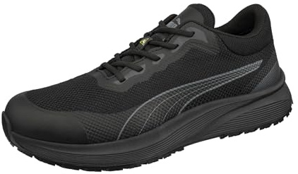 PUMA Safety Spark Rutschhemmende Berufsschuhe – rutschfeste O1 Arbeitsschuhe, metallfrei, sehr leicht – ideal als Kochschuhe & Arbeits- Sneaker - Schwarz