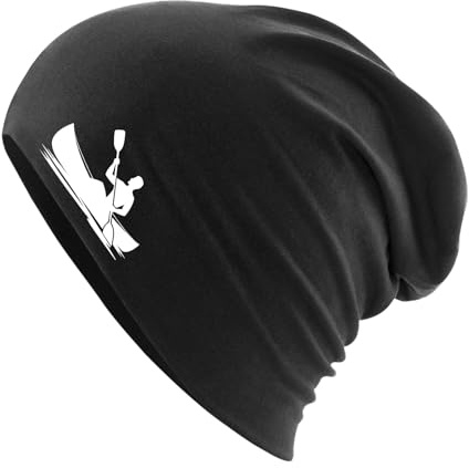 Huuraa Slouch Beanie Canoeing Kajakfahren Geschenk | Erwachsenen Wintermütze Baumwolle und Elasthan Mütze Geschenkidee doppellagige Baumwollmütze