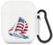 USA Sailboat Bluetooth Headset Cover Earbuds Case TPU Headphone Protective Compatible with Airpods 1/2 White-Color