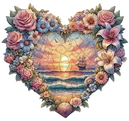 Holzpuzzle Erwachsene, Landschaft Holzpuzzles 200 Teile, Einzigartiges Tierform Holz Puzzle, Wooden Puzzle sind Kreative Familie und Freunde