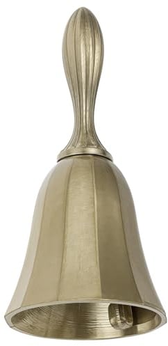 Extra Lautes Massives Messing Handglocke Tischglocke Schiffsglocke Weihnachtsglocke Burger Glocke Meditationsglocke Kleine Glocke für Restaurant Hotel Hochzeit Weihnachten Training von Haustieren