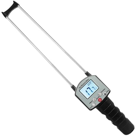 Feuchtigkeitsmesser, Handheld-Heu-Feuchtigkeitsmesser, Hintergrundbeleuchtung, Display, Heu, Stroh, Weide, Feuchtigkeitstester, 0–80 %, digitales Hygrometer