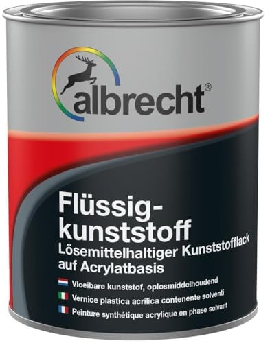 Albrecht Flüssigkunststoff 750 ml RAL 7030 Steingrau | Universal-Kunststofflack auf Acrylat-Basis, Für Innen & Außen, Hohe Abriebbeständigkeit, Hohe Wetterbeständigkeit