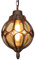 Serin-Eletro Vintage Außenlampe Pendelleuchte Aussen Innen Bronze Aluminium und Glasschirm Laterne Pendellampe Höhenverstellbar Industrie Retro-Lampe Kugel-Design Deckenleuchte,φ22.5 * 38.5CM IP44