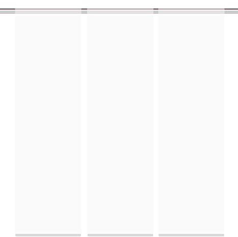 Home Fashion Set-Angebot Roma mit Schiebevorhang ROM, wahlweise in verschiedenen Stoffqualitäten und Set-Größen | je 245 x 60 cm | Farbe: weiß (3, transparenter Voile)