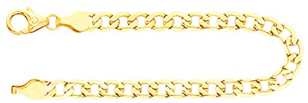 EDELIND Armband Herren Damen 333 585 Gelbgold Bracelet Panzerkette facettiert 5mm Armkette 8 14K Echtgold Goldarmband mit Schmuck Geschenkbox Made in Germany