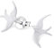 Monkimau Damen Ohrringe Vogel Schwalbe Ohrstecker aus 925 Sterling Silver Silber