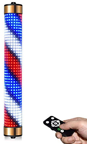 Flashing lights Barber Pole LED Light,classic Style Hair Salon Barber Shop Open Sign Rotating LED Strips,wall-mounted Outdoor Wall Light,semi-circular,Waterproof Save Energy,remote Control,multi-size