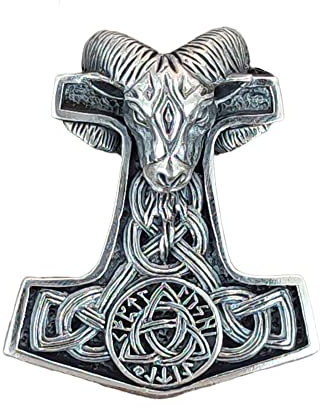Colgante del martillo de Thor de plata de ley 925 n.º 391
