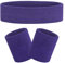 FACATH Gestreiftes Schweißband-Set Sport-Stirnband-Armband-Set Frottee-Armband Sportübungs-Basketball-Armband-Stirnbänder